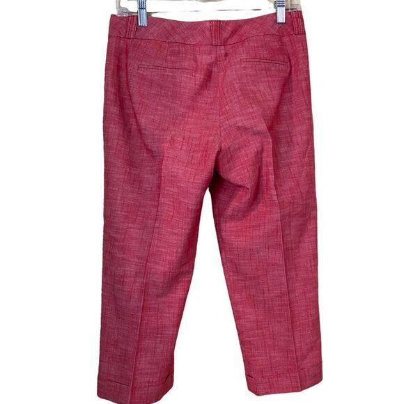 Sharagano Red Cuffed Capri Pants Size 4 - Picture 5 of 7